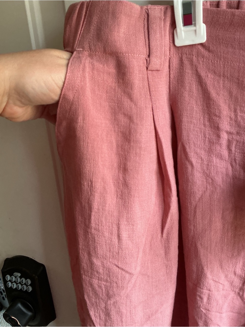 Halara Wide Leg Dress Pants 1X Dusty Pink High Rise Pull On Office Casual - Picture 7 of 11
